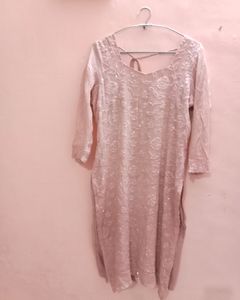 Rose Design Kurta Set With Dupatta