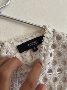 MDS White Lace Top