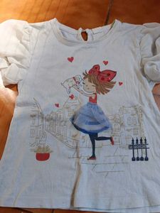 Girl's Graphic Print Top