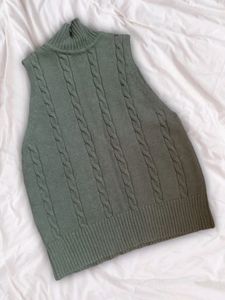 NUON armless olive sweater