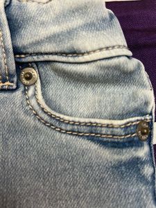 Toddler Light Wash Elastic Waist Jeans