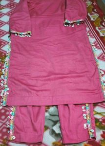 Jam Cotton Plazo Suit Stiched