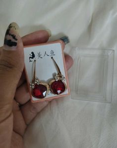Red Gemstone Earrings