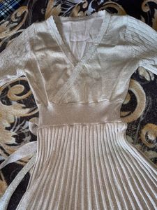 GOLDEN SHIMMER WINTER DRESS