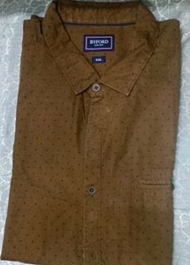 Byford Olive Base Blue Dot Shirt
