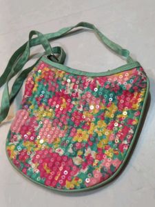 Floral Sequin Crossbody Bag