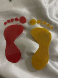 Pack Of 5 Set Rangoli Foot Prints