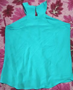 Aqua Halter Top