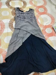 Grey 🩶 And Blue 💙 Kurti