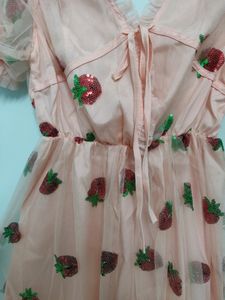 Madeforher Label Strawberry Dress, Worn Only Once