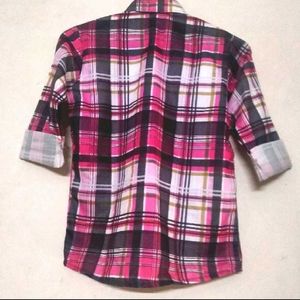 Pink Plaid Shirt
