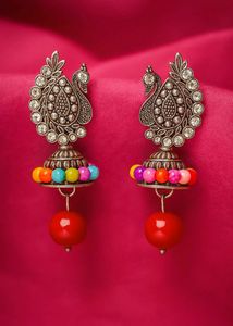 Peacock Jhumka Earrings