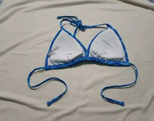Blue Swirl Bikini Top