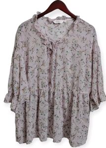Pale Pink Floral Blouse (Woman)