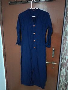 Dark Blue Straight Kurti