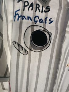 Paris Print Striped Shirt