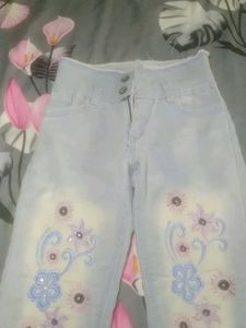 Cute Floral Jeans