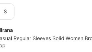 Casual regular sleeves solid women top brown