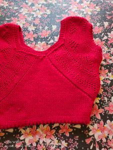 Hand-Knitted Red Balaclava