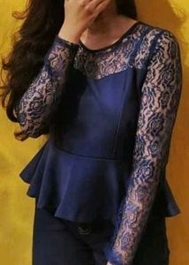 Blue Branded Top