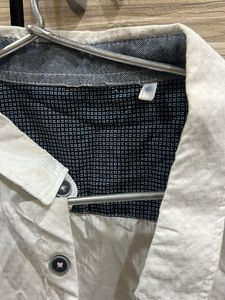 Casual White Patterned Shirt