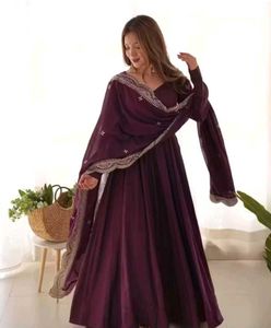 Elegant Maroon Anarkali Suit