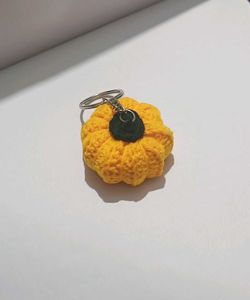 Crochet Pumpkin Keychain