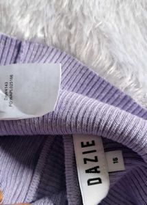 Lavender Long Sleeve Crop Top