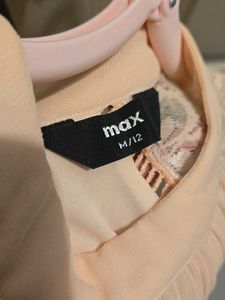 Peach Lace Sleeve Top