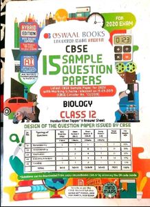 Biology Sample Paper XII