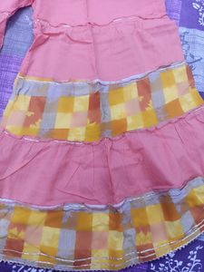 Frock Plazo Suit Dupatta Set