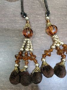 Copper Blouse Dangler With Same Color Strings