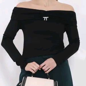 Shein Chic Black Off-Shoulder Top