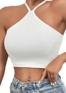 H&amp;m White Crop Top(xxs)