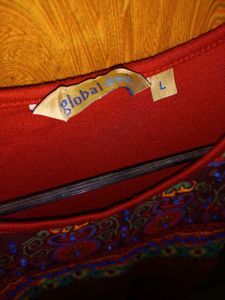 Red Embroidered Dress