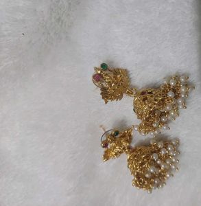 Gold-tone Jhumka Earrings