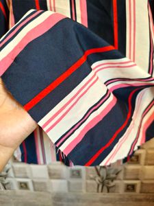 Striped Dress Defect: Bottom needs to be stiched
