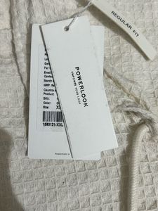 Size XXL Off-White Waffle Regular Fit Full Sleeves