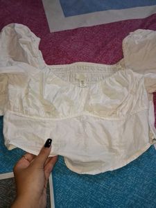 White H&M Crop Top