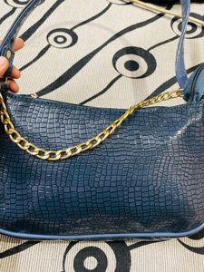 Blue Animal Textured Blue Bag 💙