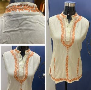 Off-White Kashida Embroidered Sleeveless Top