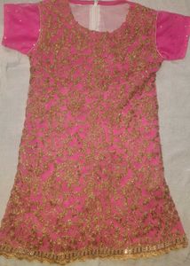 Pink & Gold Embellished Sharara