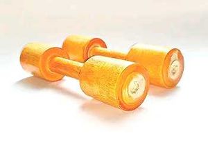 Wooden Dumbbell For P. T. / Exercise