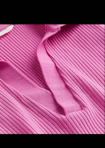 H&amp;M Pink Ribbed Crop Top