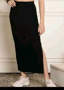 Black Skirt with Slit