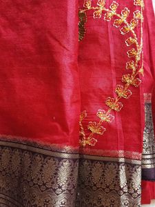 Desighner Pure Silk Saree With Blouse