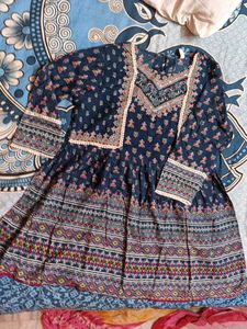 Boho Print Short Kurti/Mini Dress