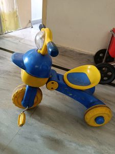 Blue and Yellow Kids' Tricycle (450/- Rupees)