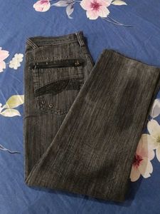 Stylish Gray Denim Jeans
