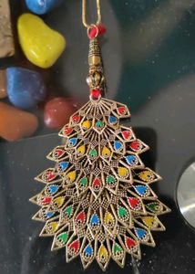 peacock feather Necklace For Women